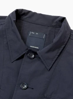 Paper Touch Feather Blouson Navy<meanswhile Outlet