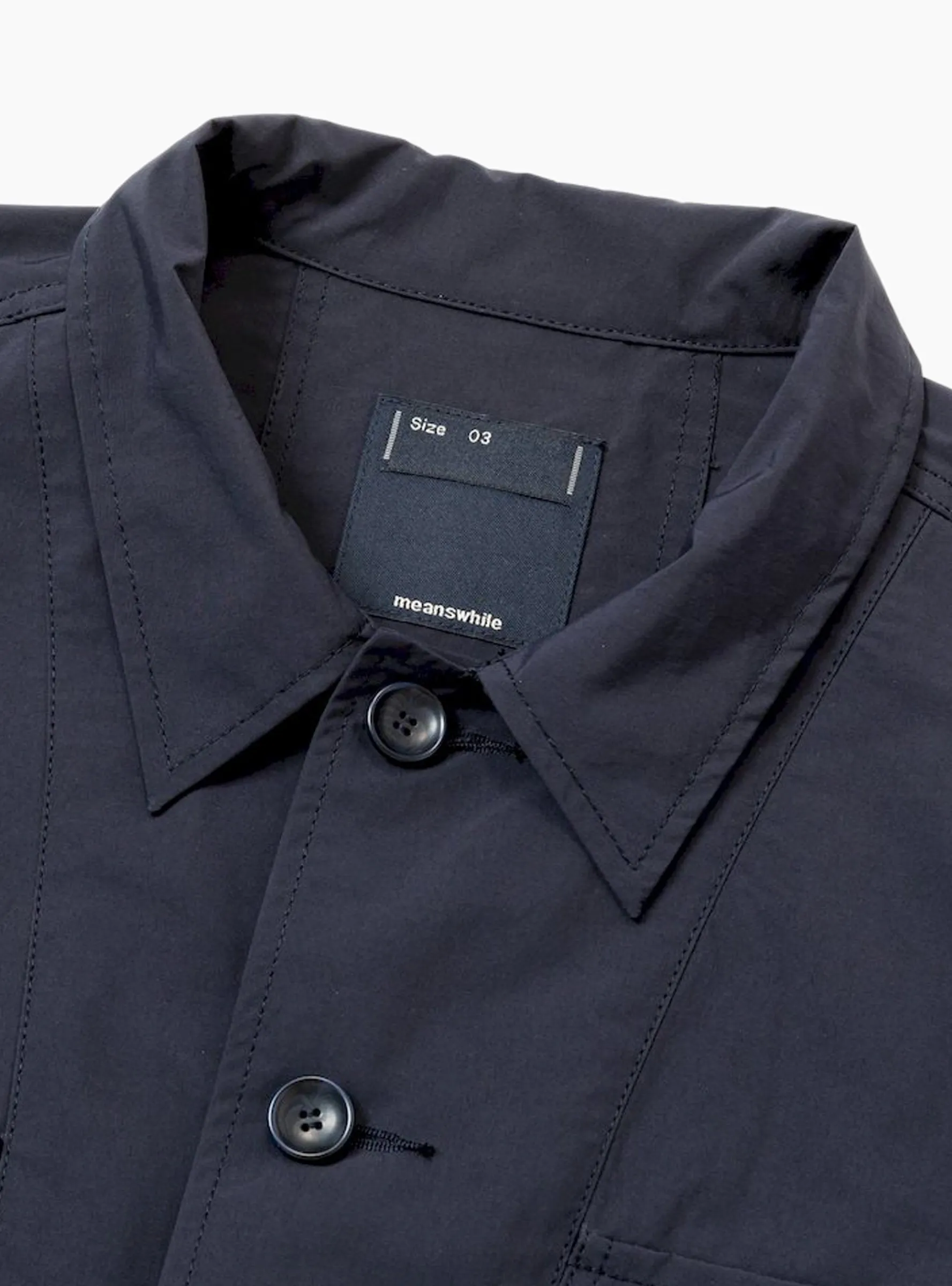 Paper Touch Feather Blouson Navy<meanswhile Outlet