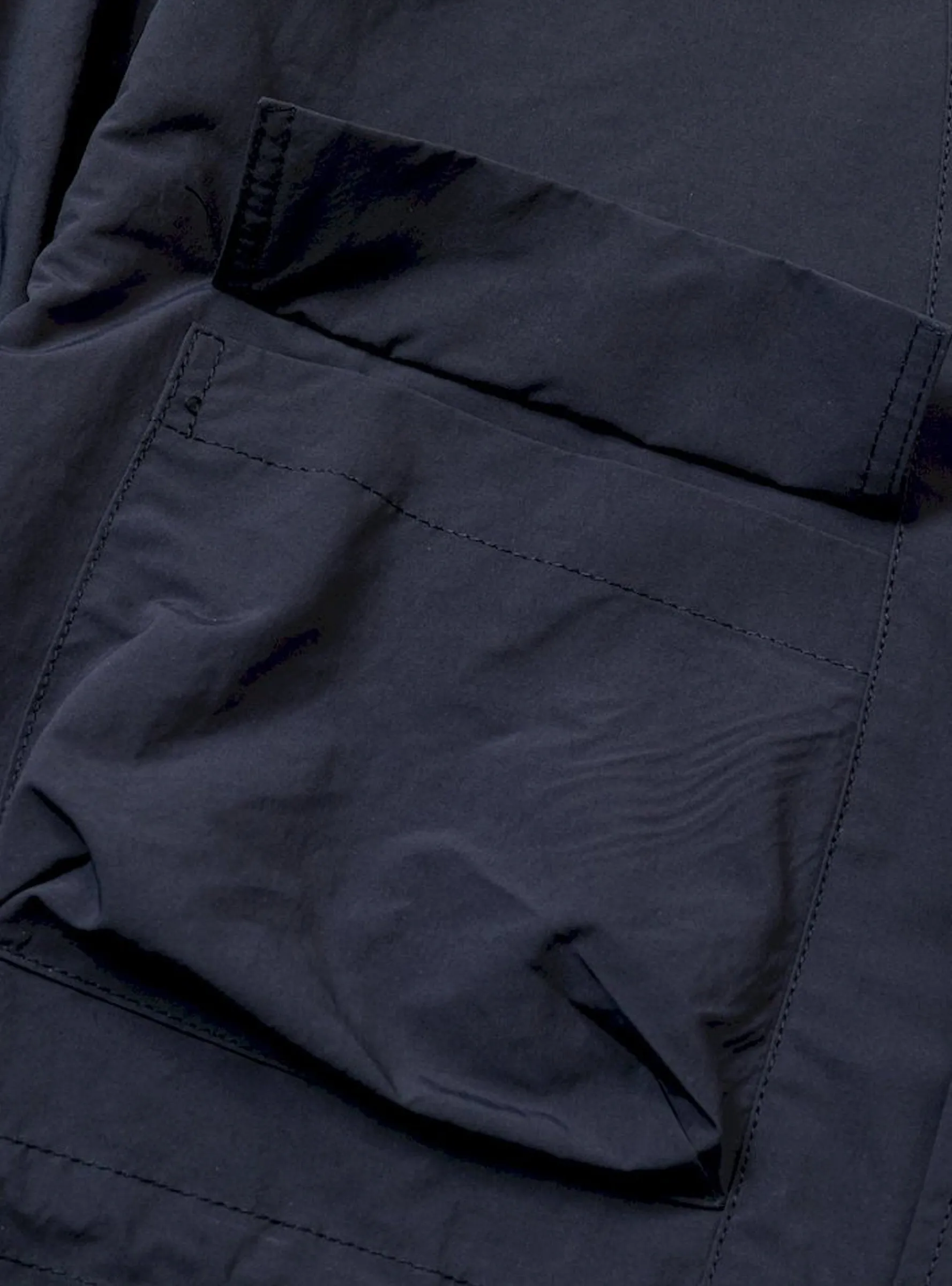 Paper Touch Feather Blouson Navy<meanswhile Outlet