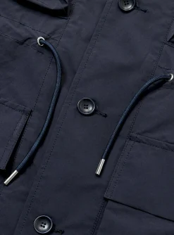 Paper Touch Feather Blouson Navy<meanswhile Outlet