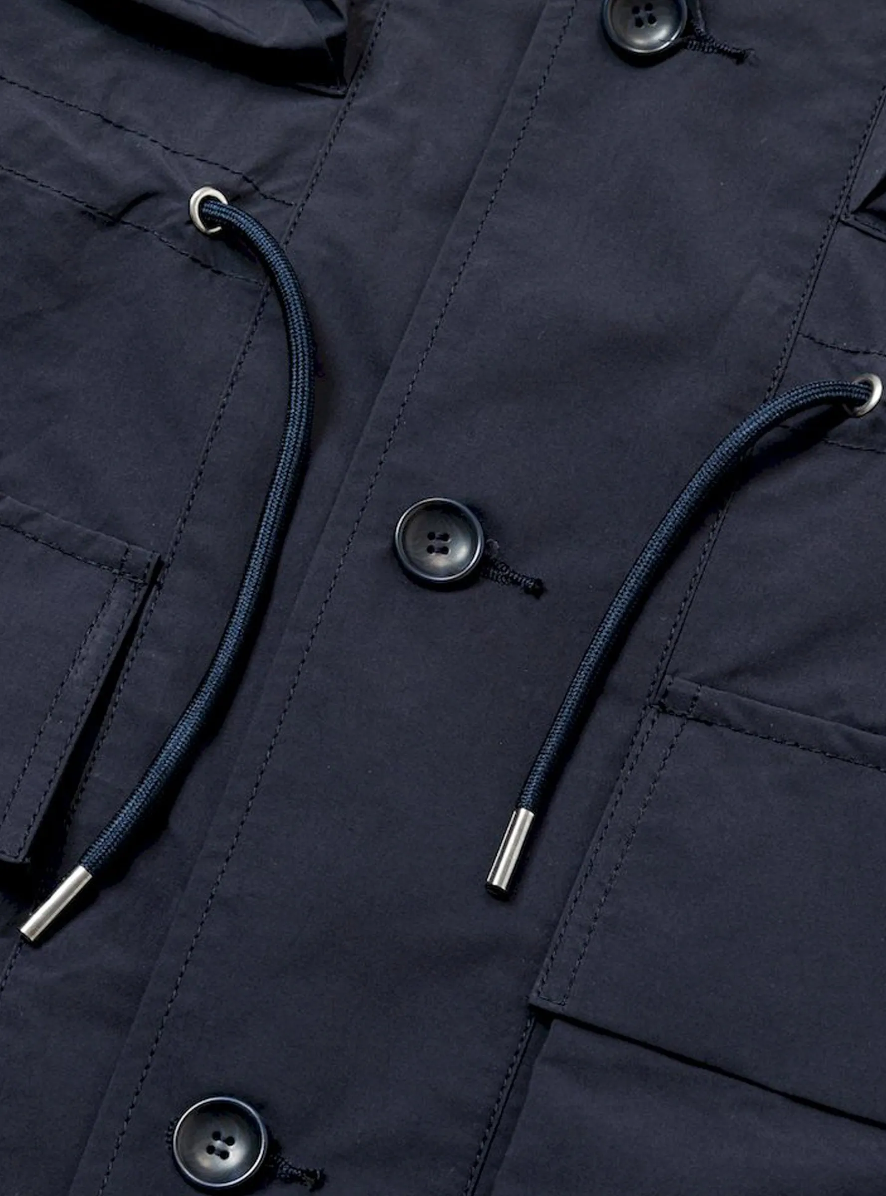Paper Touch Feather Blouson Navy<meanswhile Outlet