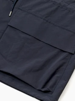 Paper Touch Feather Blouson Navy<meanswhile Outlet