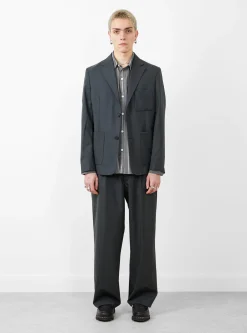 Patch Pocket Blazer Slate<mfpen Fashion