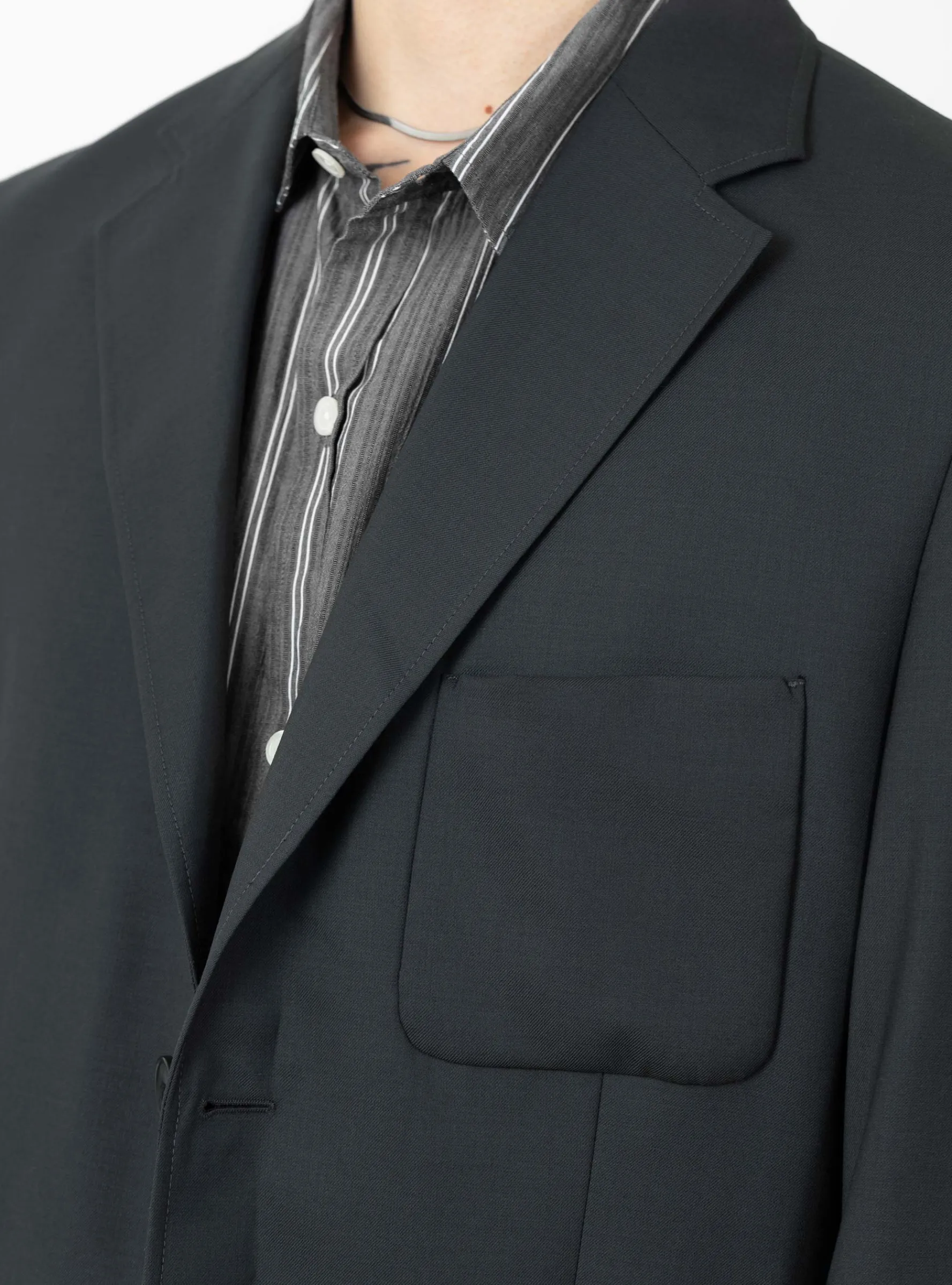 Patch Pocket Blazer Slate<mfpen Fashion