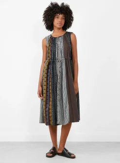 Patchwork KAHLO Dress Black<Kapital Clearance