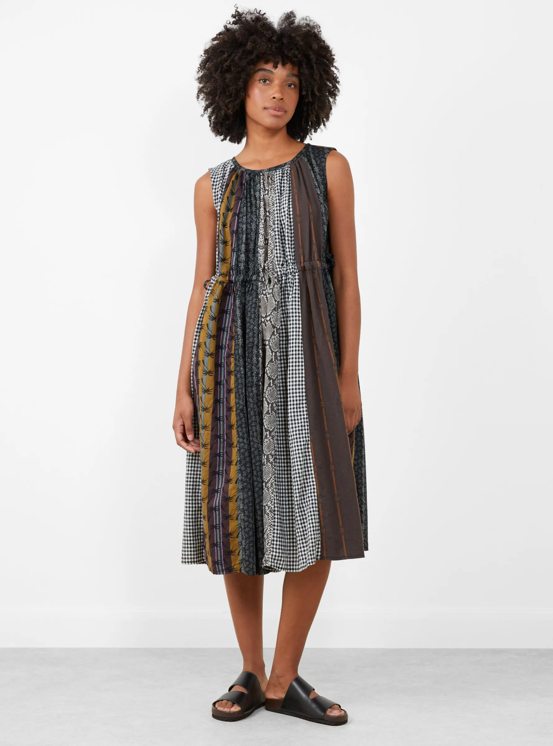 Patchwork KAHLO Dress Black<Kapital Clearance
