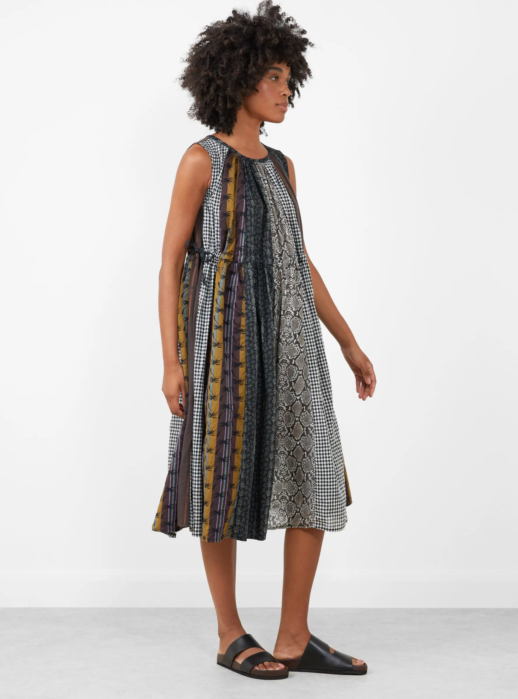 Patchwork KAHLO Dress Black<Kapital Clearance