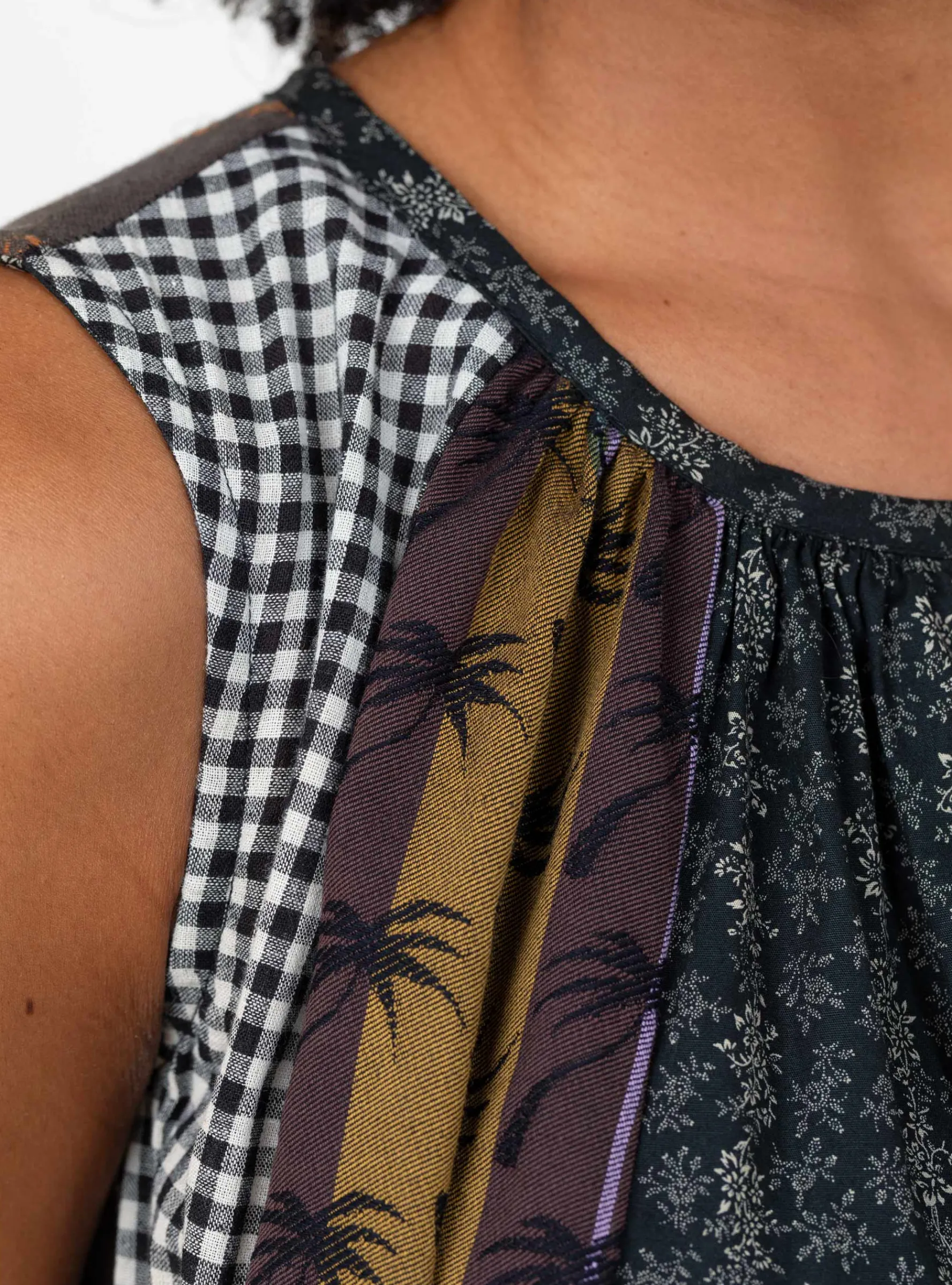 Patchwork KAHLO Dress Black<Kapital Clearance