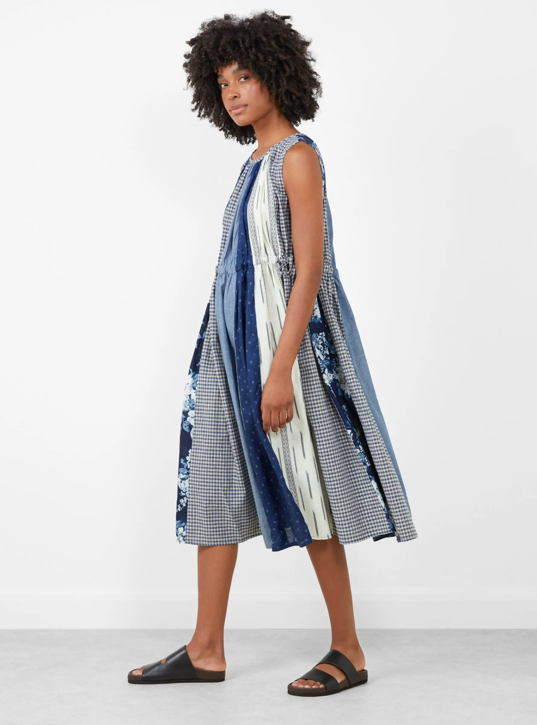 Patchwork KAHLO Dress Indigo<Kapital Fashion
