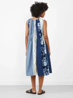 Patchwork KAHLO Dress Indigo<Kapital Fashion