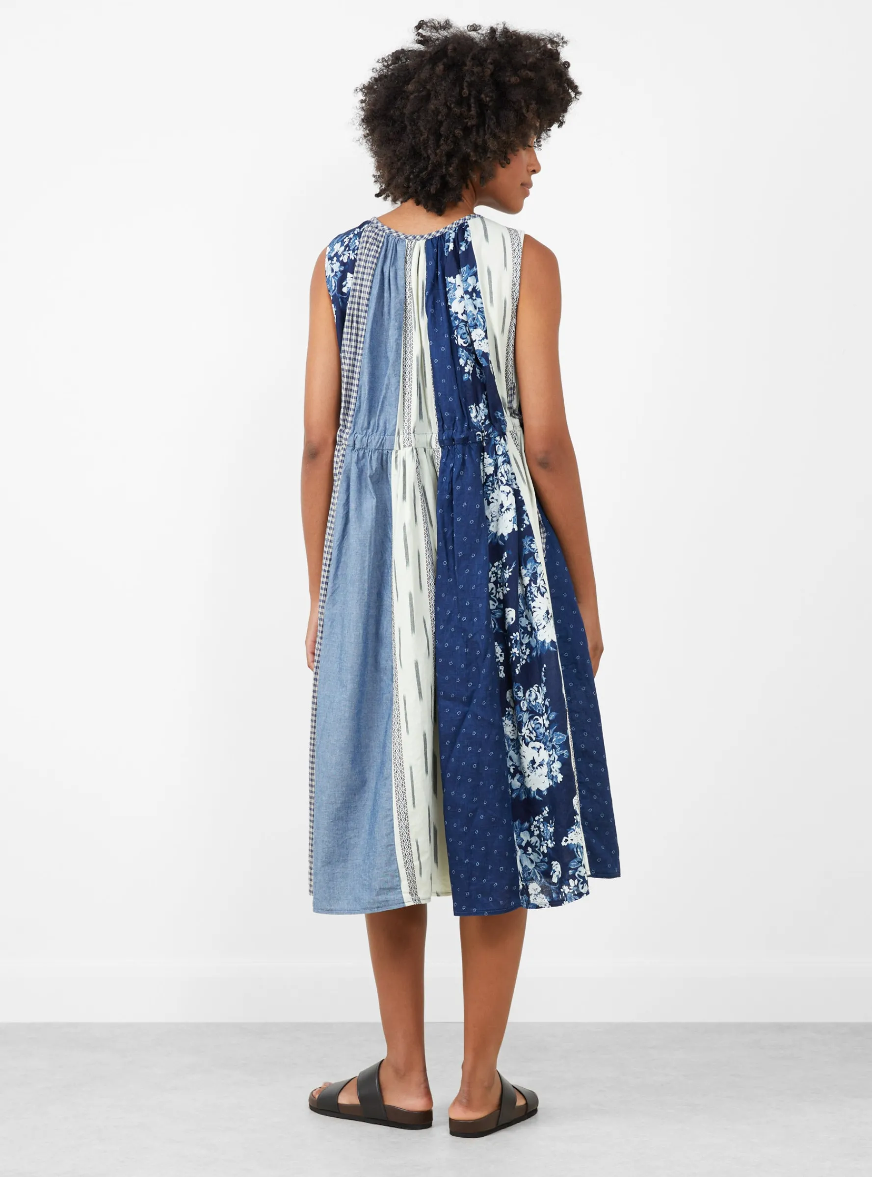 Patchwork KAHLO Dress Indigo<Kapital Fashion