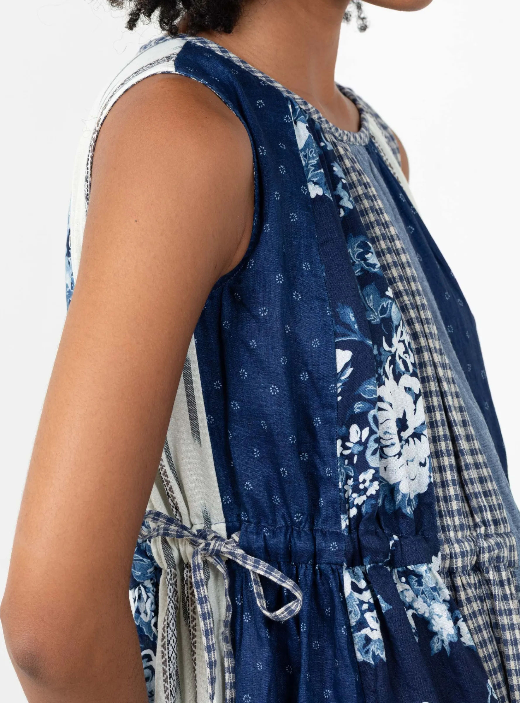 Patchwork KAHLO Dress Indigo<Kapital Fashion