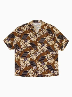 Patterned Shirt Brown<SOFTHYPHEN Fashion
