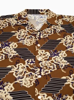 Patterned Shirt Brown<SOFTHYPHEN Fashion