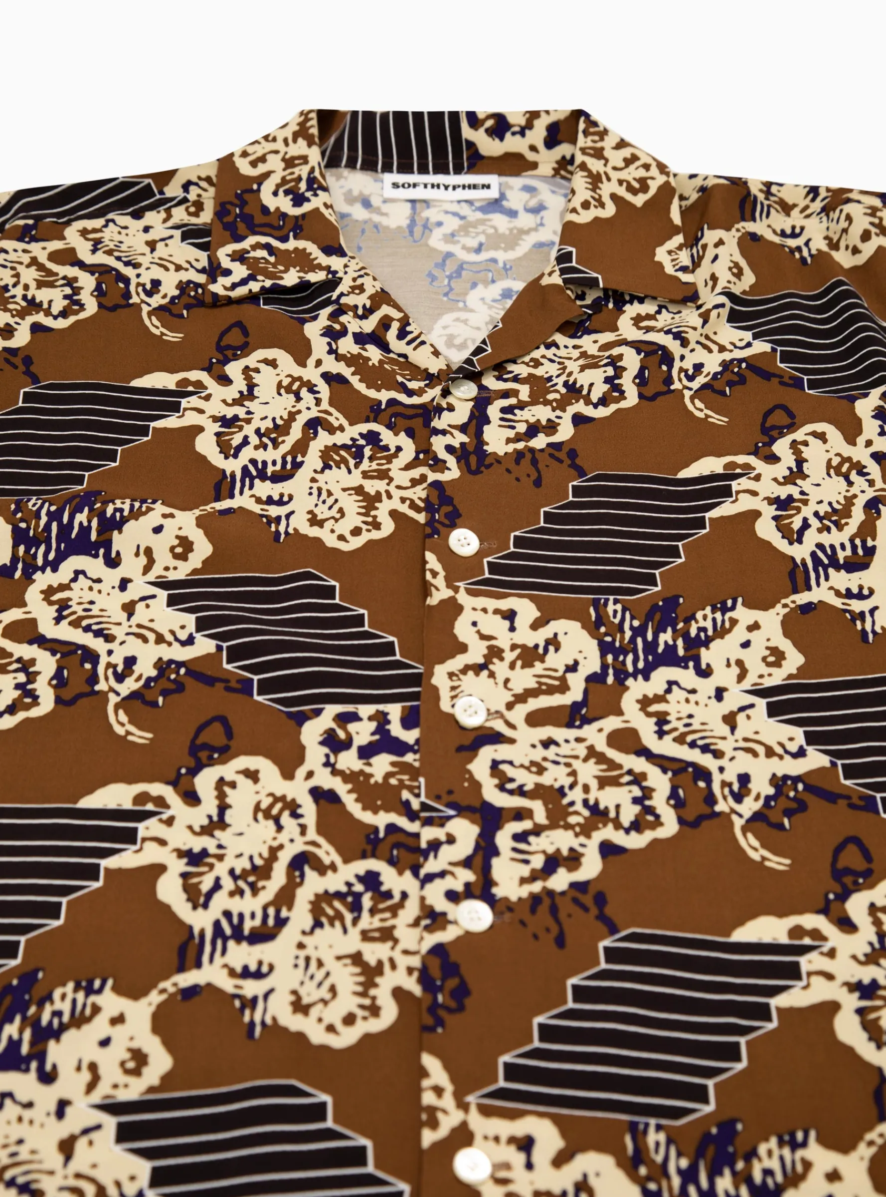 Patterned Shirt Brown<SOFTHYPHEN Fashion