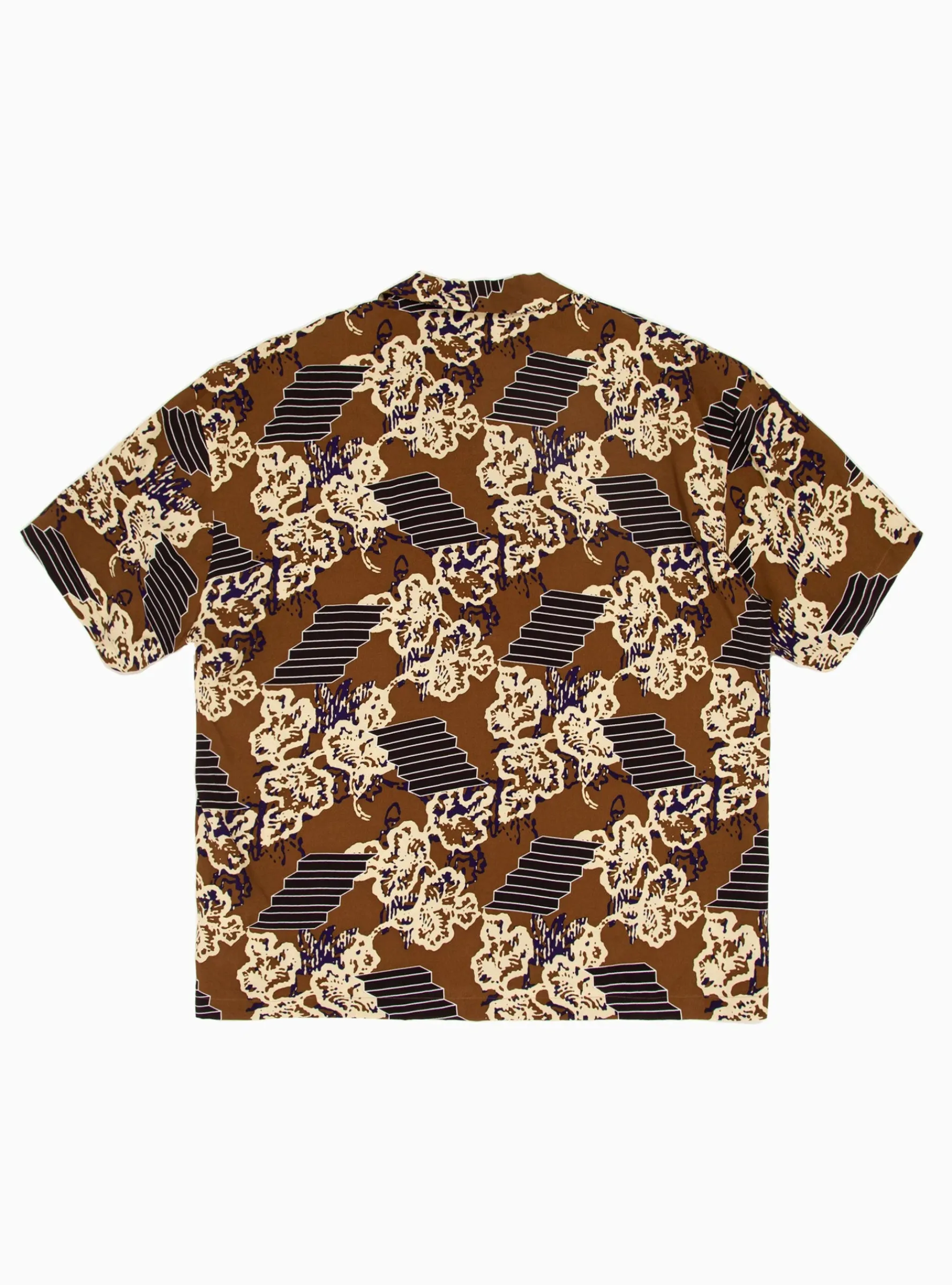 Patterned Shirt Brown<SOFTHYPHEN Fashion