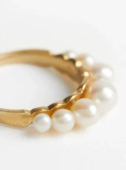 Pearl Ring Gold<BEATRIZ PALACIOS Sale