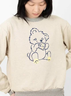 Peckish Bear Crewneck Grey<Kapital Hot