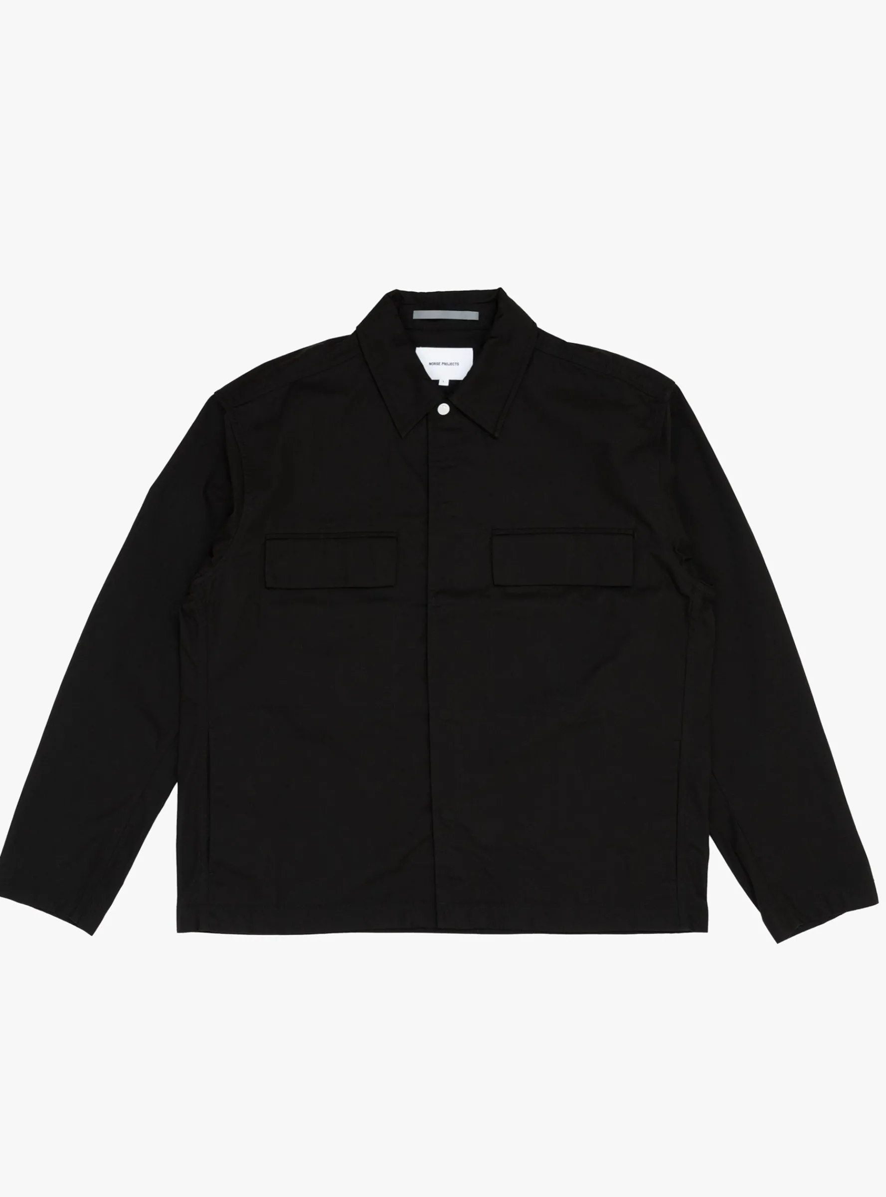 Pelle Fine Broken Twill Overshirt Black<NORSE PROJECTS Hot