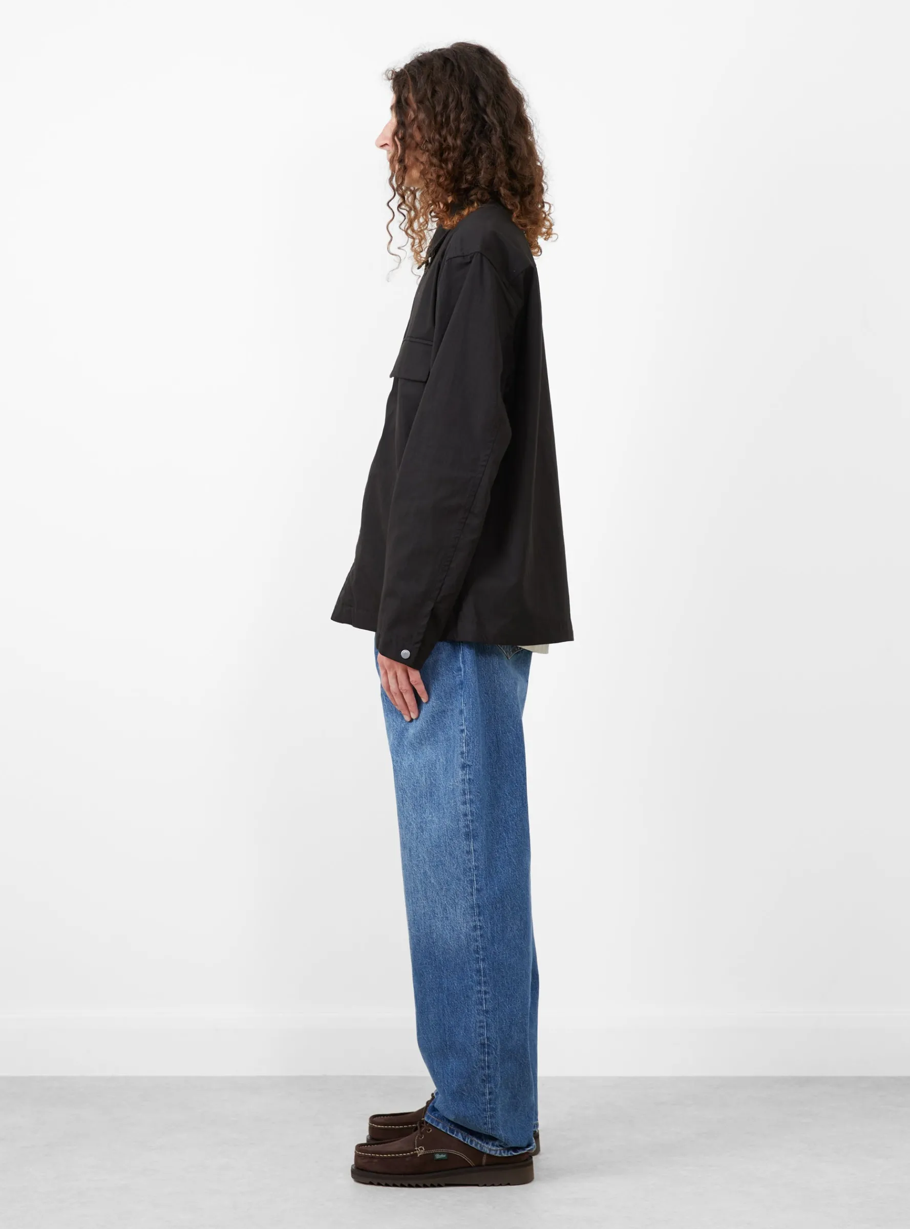 Pelle Fine Broken Twill Overshirt Black<NORSE PROJECTS Hot