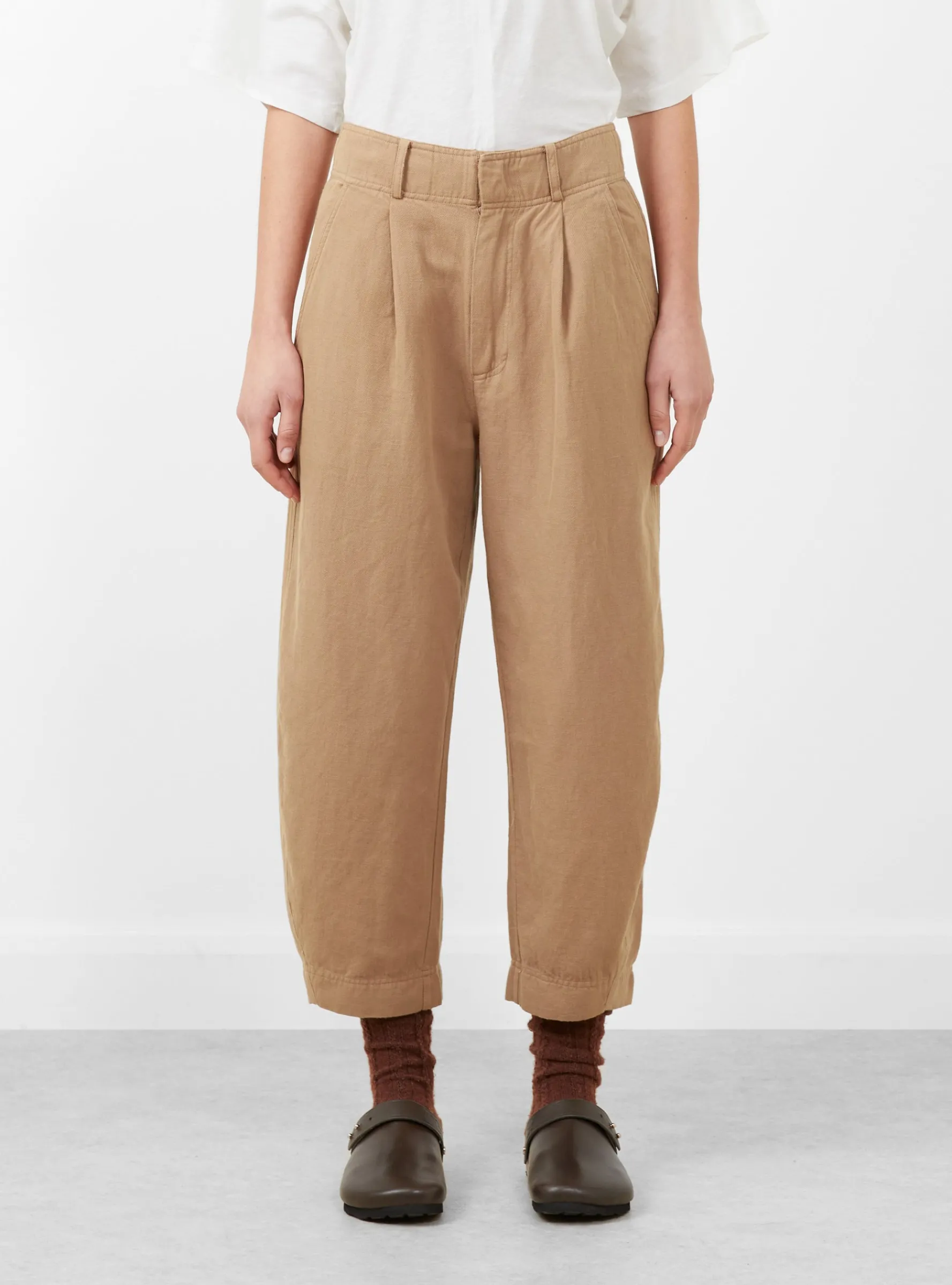 Petite Bari Crop Trouser Deep Khaki<Apiece Apart Clearance