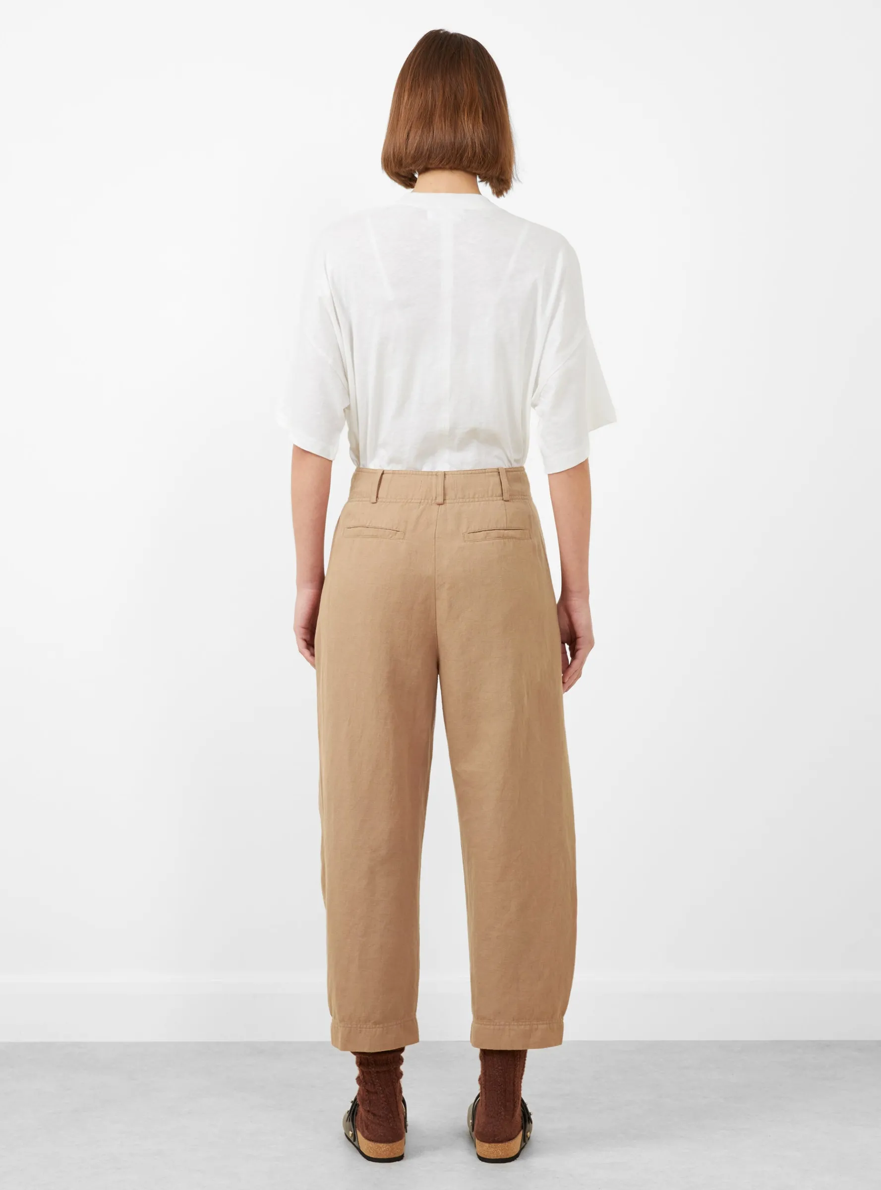 Petite Bari Crop Trouser Deep Khaki<Apiece Apart Clearance