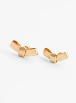 Petite Cravat Gold Earrings<Annika Inez Online