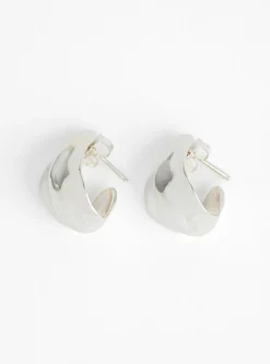 Petite Curve Hoops Sterling Silver<Modern Weaving Online