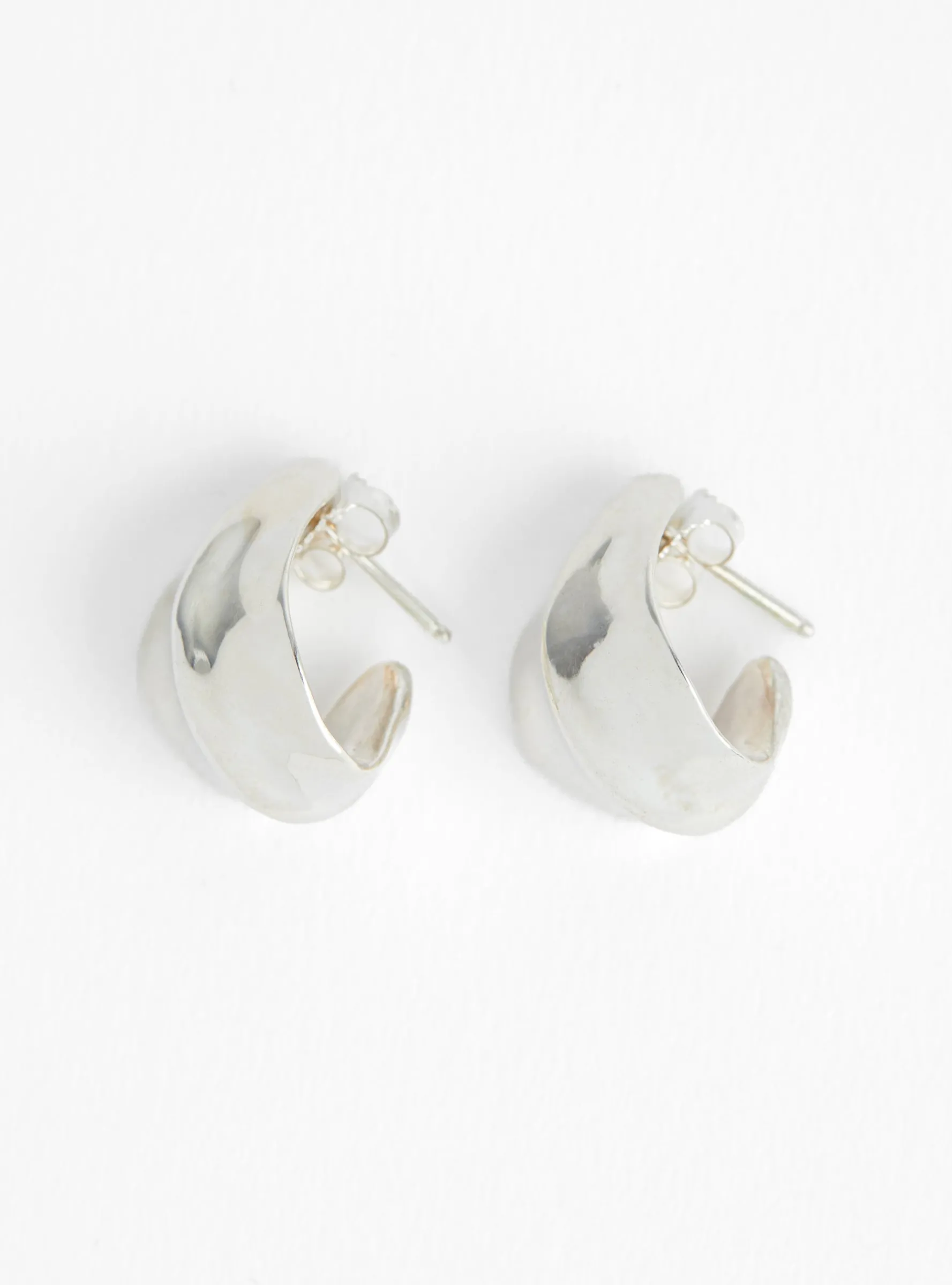 Petite Curve Hoops Sterling Silver<Modern Weaving Online