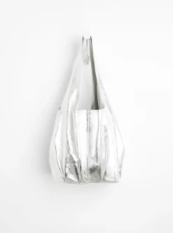 Petite Pleat Shopper Silver<Modern Weaving Discount
