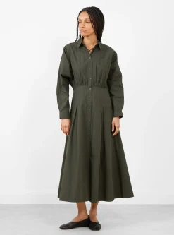 Pietra Maxi Shirt Dress Deep Olive<Apiece Apart Outlet