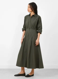 Pietra Maxi Shirt Dress Deep Olive<Apiece Apart Outlet
