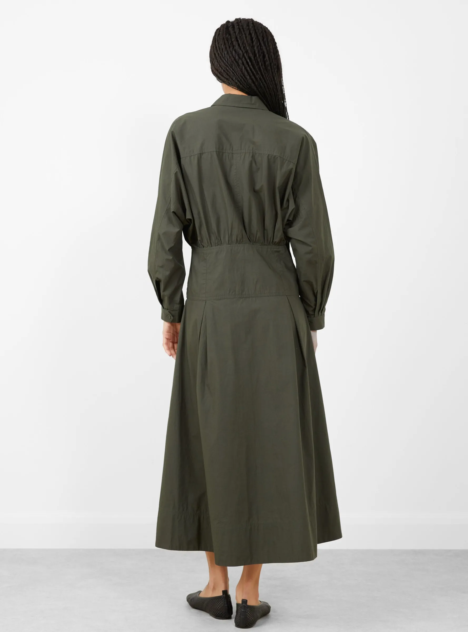 Pietra Maxi Shirt Dress Deep Olive<Apiece Apart Outlet