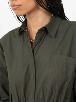 Pietra Maxi Shirt Dress Deep Olive<Apiece Apart Outlet