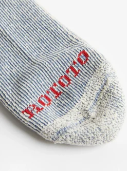 Pile Stripe Marl Socks Blue & Orange<ROTOTO Hot