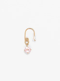 Pink Quartz 9kt Gold Single Earring<Helena Rohner Sale