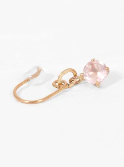 Pink Quartz 9kt Gold Single Earring<Helena Rohner Sale