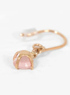 Pink Quartz 9kt Gold Single Earring<Helena Rohner Sale
