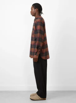 Plaid Flannel Work Shirt Orange & Red<Engineered Garments Online