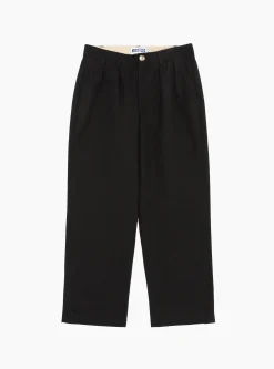 Pleated Ripstop Trouser Black<Brother Brother Best