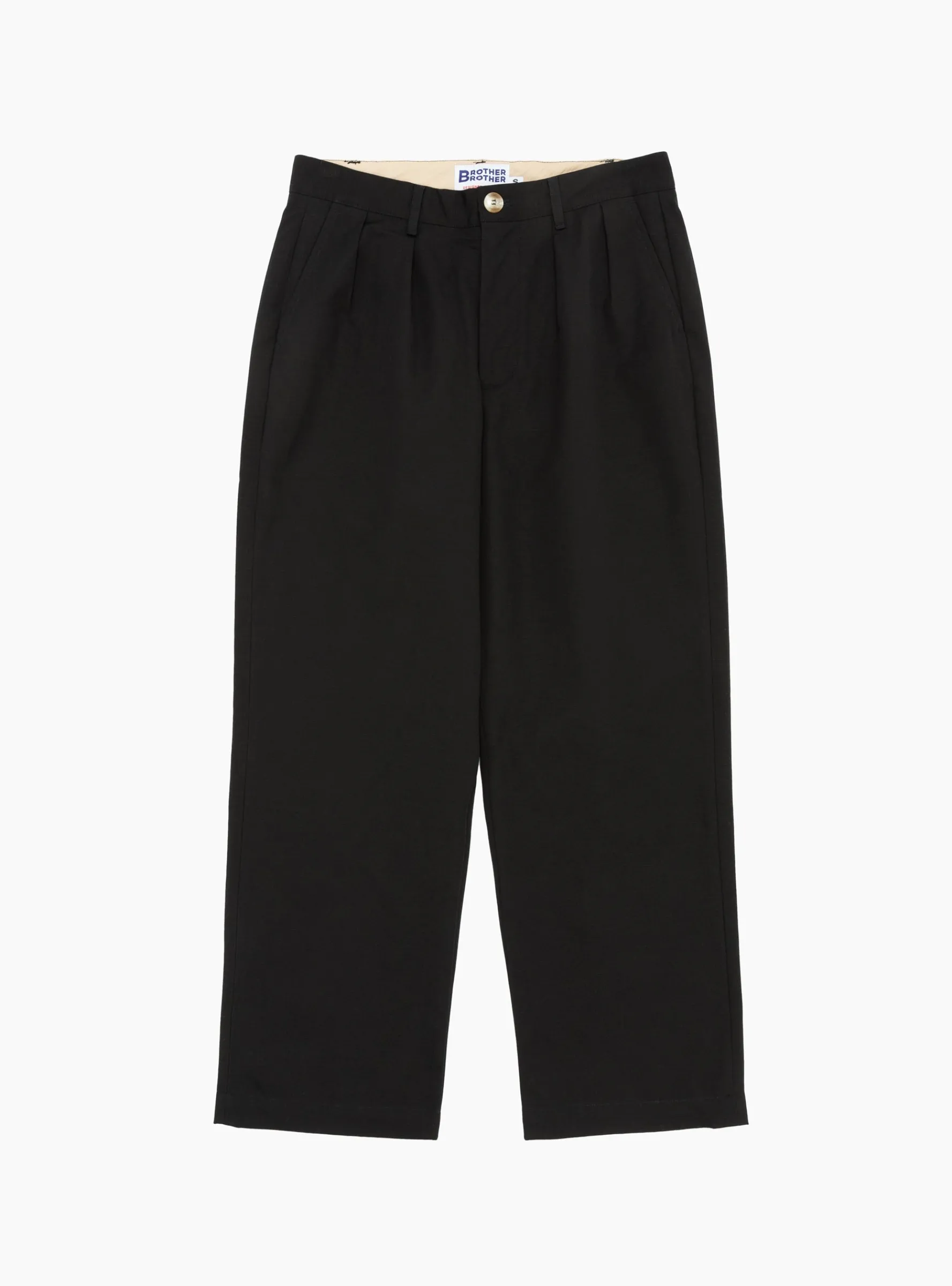 Pleated Ripstop Trouser Black<Brother Brother Best