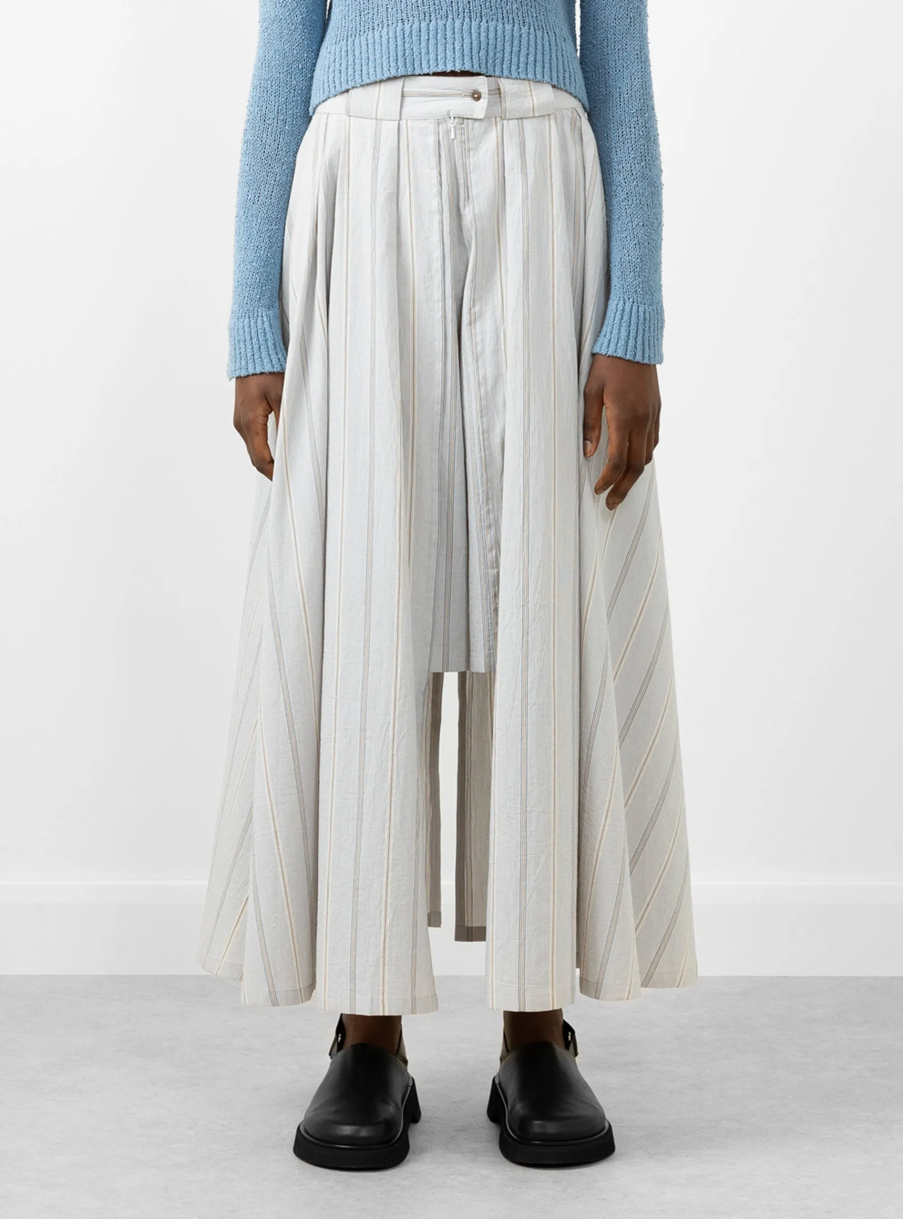 Pleated Skort Blue/Brown/White<Cawley Best