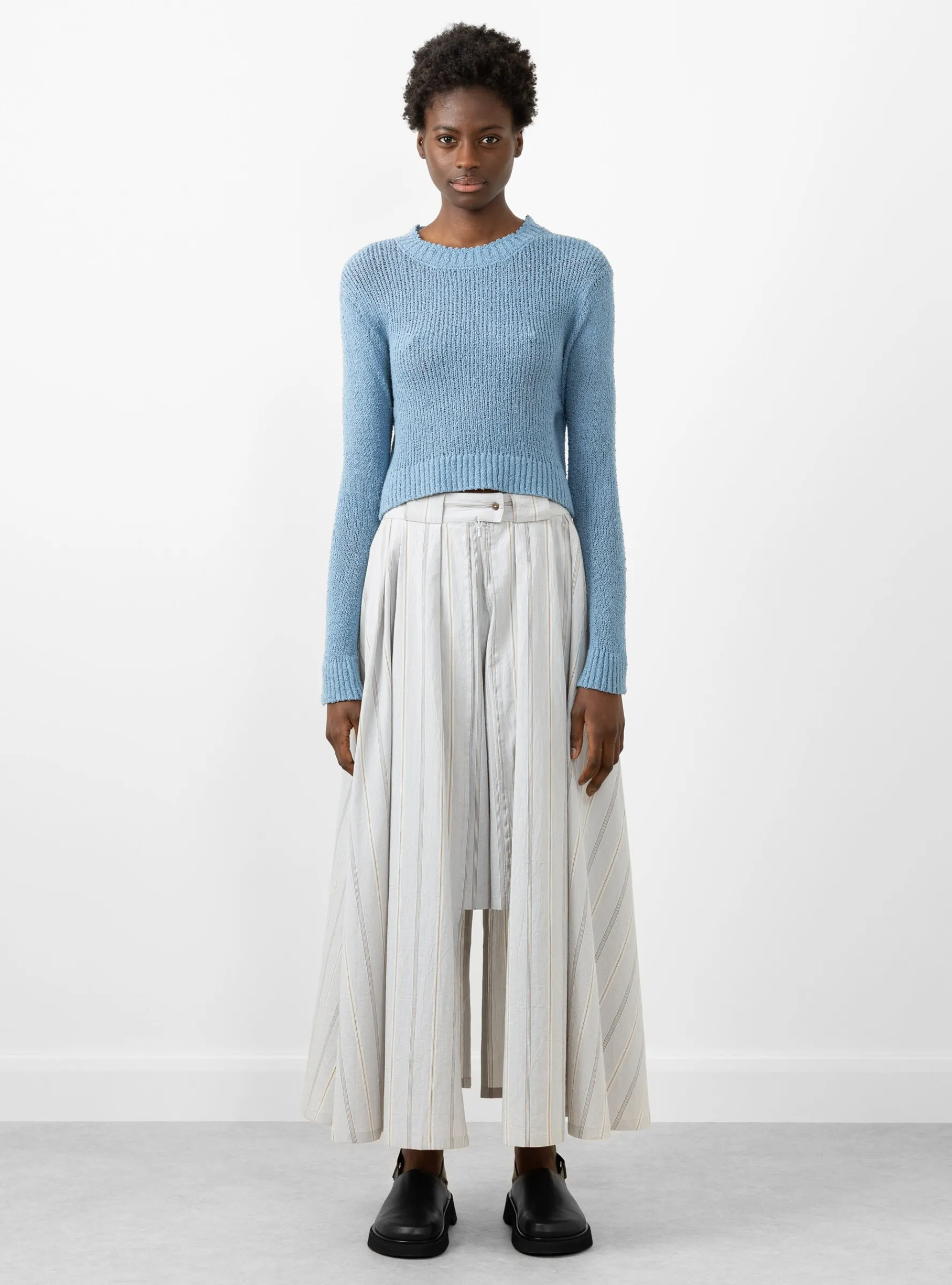 Pleated Skort Blue/Brown/White<Cawley Best