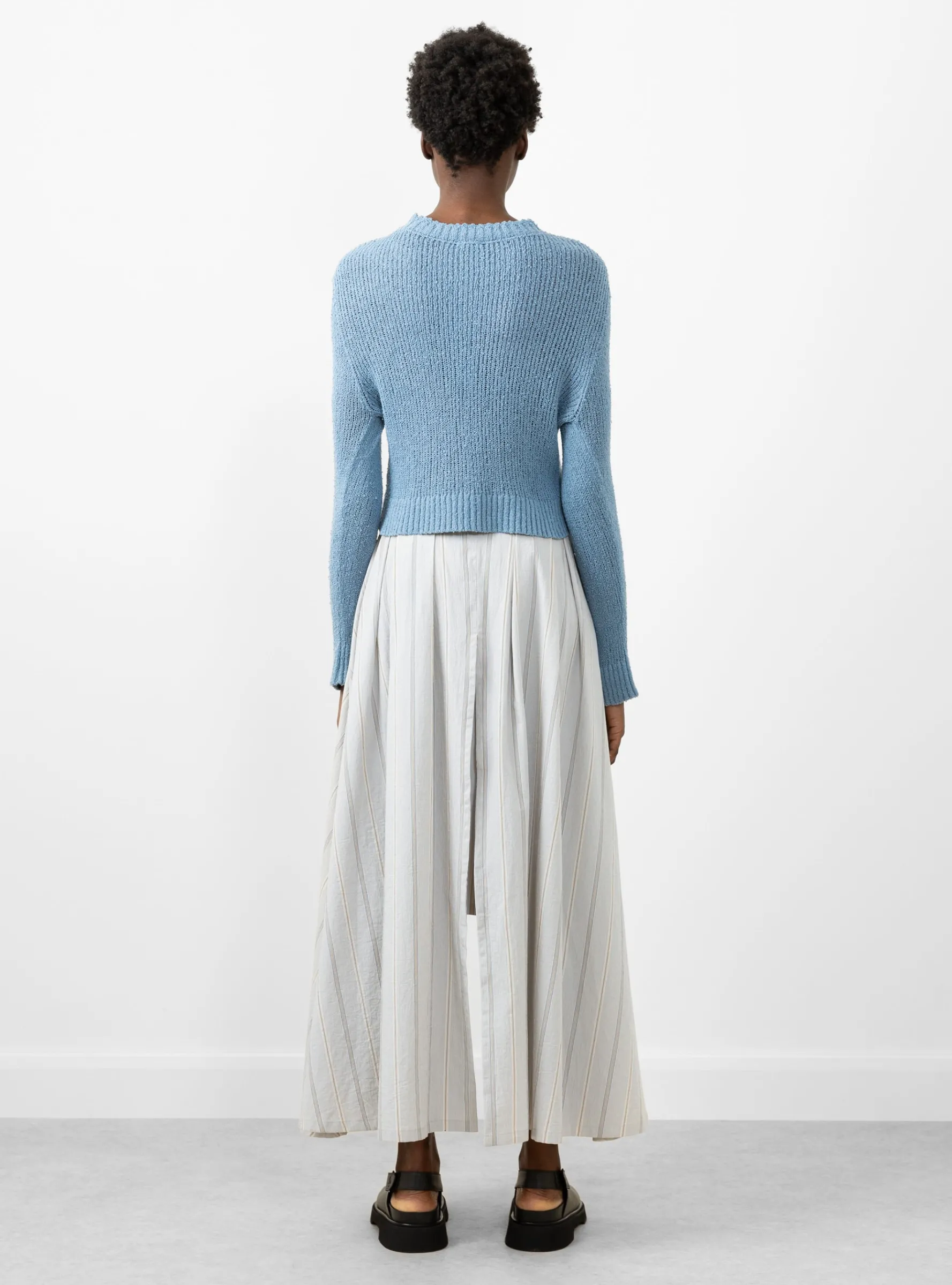 Pleated Skort Blue/Brown/White<Cawley Best