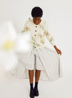 Pleated Skort Blue/Brown/White<Cawley Best