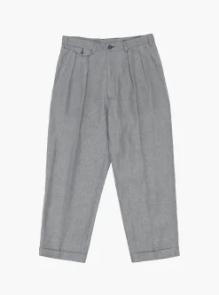 2 Pleats Trousers Linen Cupra Gun Club Check<Beams Plus Clearance