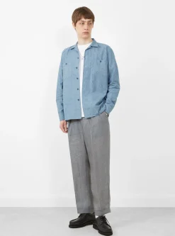 2 Pleats Trousers Linen Cupra Gun Club Check<Beams Plus Clearance