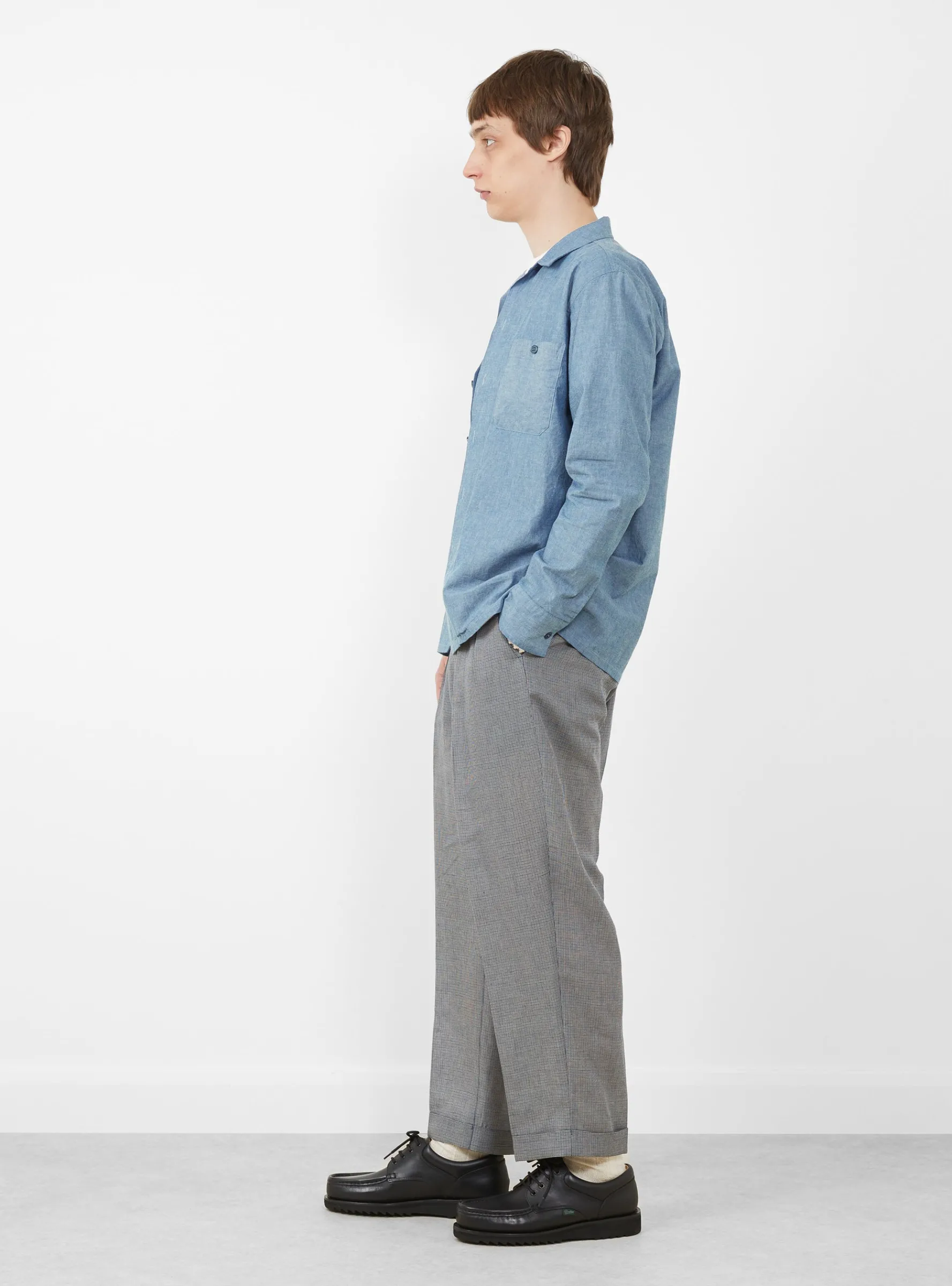 2 Pleats Trousers Linen Cupra Gun Club Check<Beams Plus Clearance