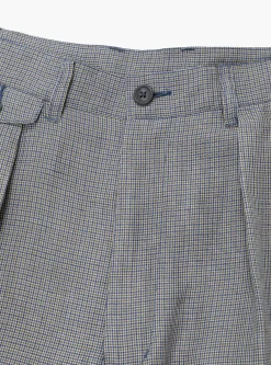 2 Pleats Trousers Linen Cupra Gun Club Check<Beams Plus Clearance