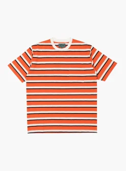 Pocket Tee Stripe BP Orange<Beams Plus Sale